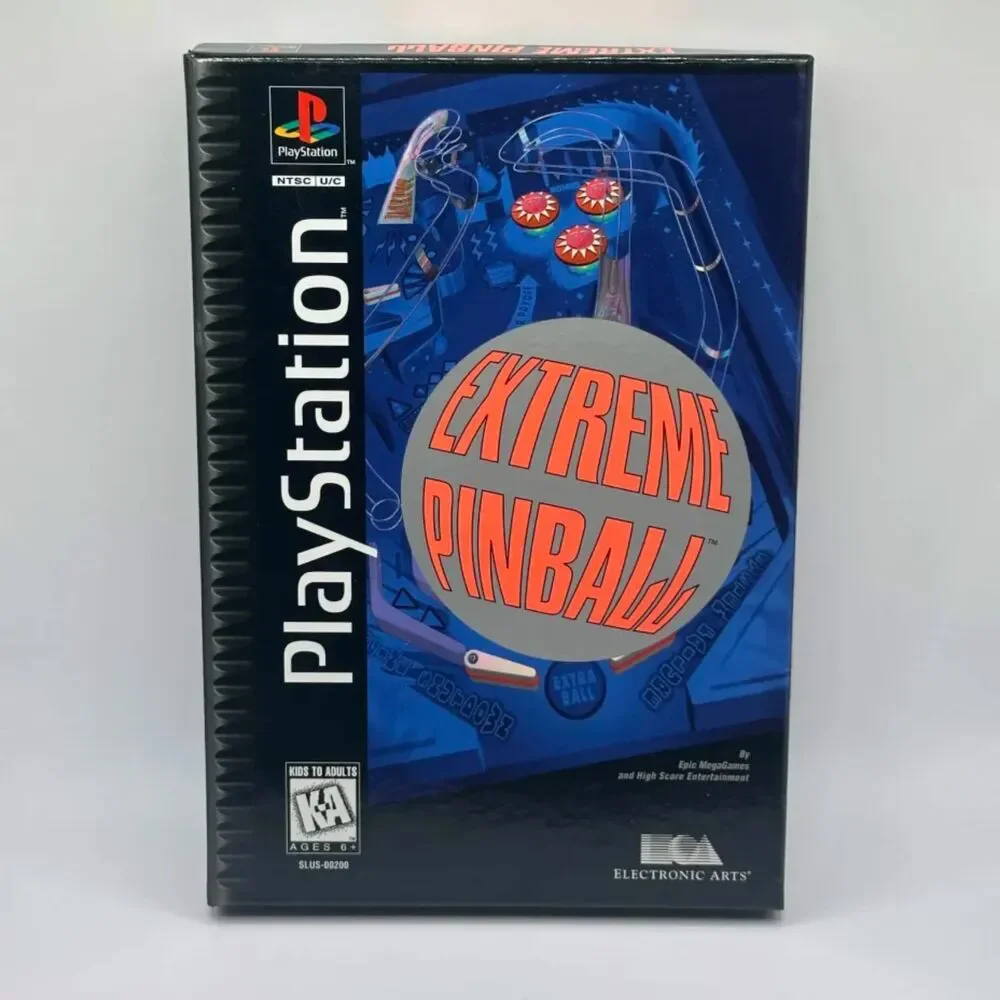 Extreme Pinball PS1 LONG BOX Sony PlayStation 1 CIB COMPLETE